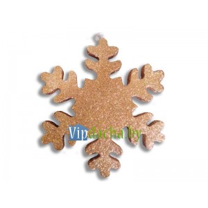 Украшение елочное "Снежинка" парча , Производств Польша