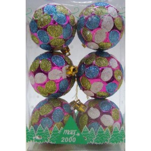 Набор шаров для елки д,6 см Набор шаров для елки д,6 см