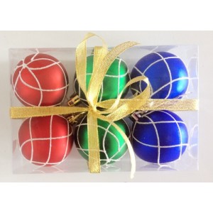 Набор елочных шаров "Кружевная зима", 6 шт, 6 см, разноцветные матов. Набор елочных шаров "Кружевная зима", 6 шт, 6 см, разноцветные матов.