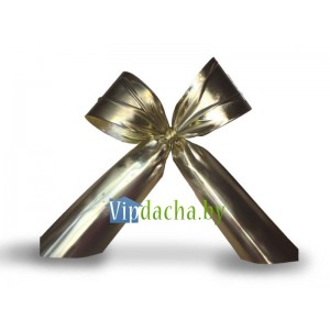 Украшение праздничное — Бант золотой/серебро