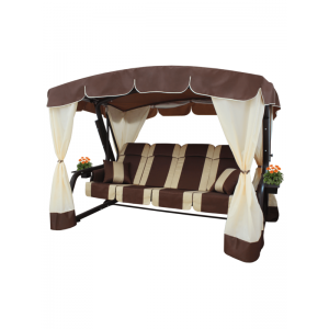 Качели садовые Эдем Люкс 76 (ШОКОЛАД с коричневым каркасом) Качели садовые Эдем Люкс 76 (ШОКОЛАД с коричневым каркасом)