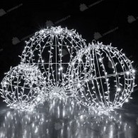  Светодиодный шар 30 см, 120 LED, теплый белый с мерцанием, 230V (уличный)
