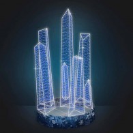 Светодиодная конструкция фонтан «Ледник» модель 1