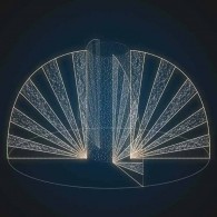 Светодиодная конструкция фонтан «Веерный» 