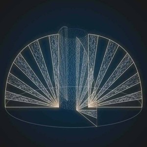 Светодиодная конструкция фонтан «Веерный» 