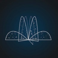 Светодиодная конструкция фонтан «Водопад» модель 1