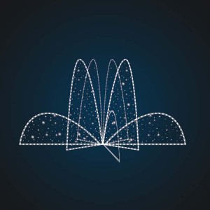 Светодиодная конструкция фонтан «Водопад» модель 1