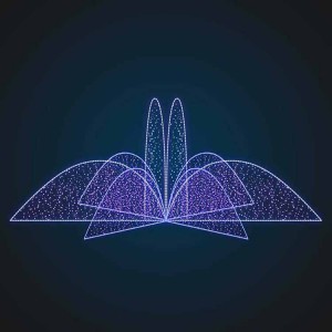 Светодиодная конструкция фонтан «Водопад» модель 2