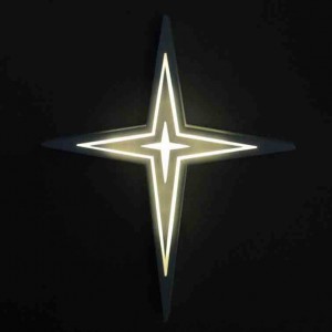 2D/3D Игрушка светодиодная Звезда четырехконечная