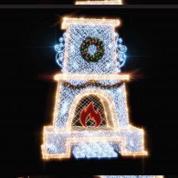 3D Светодиодная каркасная фигура «Камин» 