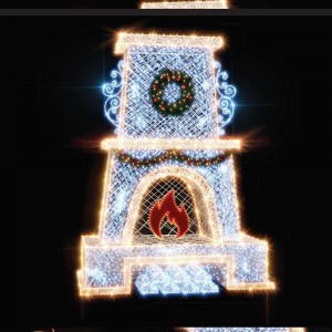 3D Светодиодная каркасная фигура «Камин» 