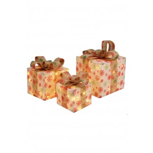 3D Светодиодная каркасная композиция «Подарки» модель 