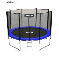 Батут c сеткой безопасности и лестницей(стандартные стойки безопасности),12 футов (366 см),12472S2YL Батут c сеткой безопасности и лестницей(стандартные стойки безопасности),12 футов (366 см),12472S2YL