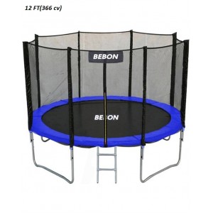 Батут c сеткой безопасности и лестницей(стандартные стойки безопасности),12 футов (366 см),12472S2YL Батут c сеткой безопасности и лестницей(стандартные стойки безопасности),12 футов (366 см),12472S2YL