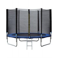 Батут c внешней сеткой безопасности и лестницей (складные стандартные стойки безопасности),8 футов,(244см), 08342S2YL Батут c внешней сеткой безопасности и лестницей (складные стандартные стойки безопасности),8 футов,(244см), 08342S2YL