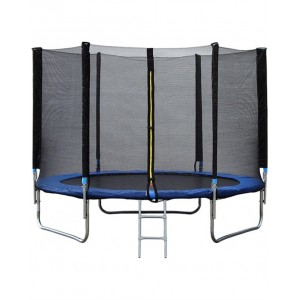 Батут c внешней сеткой безопасности и лестницей (складные стандартные стойки безопасности),8 футов,(244см), 08342S2YL Батут c внешней сеткой безопасности и лестницей (складные стандартные стойки безопасности),8 футов,(244см), 08342S2YL