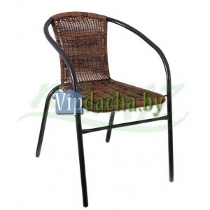 Металлический стул из полиротанга Металлический стул из полиротанга