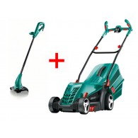 Газонокосилка электрическая BOSCH ARM 34 + Триммер BOSCH ART 23 SL (1300 Вт, шир.34 см, выс. 20-70 мм, пластм. корпус, без мульчир., травосборник 40 л (06008A6108) Газонокосилка электрическая BOSCH ARM 34 + Триммер BOSCH ART 23 SL (1300 Вт, шир.34 см, выс. 20-70 мм, пластм. корпус, без мульчир., травосборник 40 л (06008A6108)