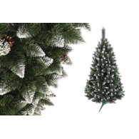 СОСНА ИСКУССТВЕННАЯ "БРИЛЛИАНТОВАЯ" С БЕЛЫМИ КОНЦАМИ, 180 СМ, В КОРОБКЕ,JODIA-PVC-180K