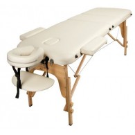 Массажный стол Atlas Sport 60 см складной 3-с деревянный + сумка в подарок (бежевый)
