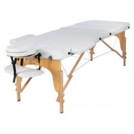 Массажный стол Atlas Sport 60 см складной 3-с деревянный + сумка в подарок (белый)