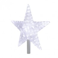 Акриловая светодиодная фигура "Звезда" 54 см (c трубой 80 см), 240 светодиодов, белая, NEON-NIGHT 