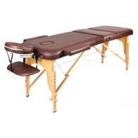 Массажный стол Atlas Sport 60 см складной 3-с деревянный + сумка в подарок (коричневый)