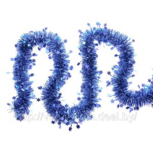 Елочная со звездочками 80 мм длина 6 м