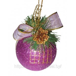 Шар новогодний декорированный ПАРЧА